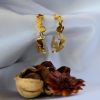 Handmade Acrobats Golden Hoop Earrings made of 24K gold plated silver. A timeless accessory for your jewelry box! Made in Greek atelier by "JeAc" Brand.