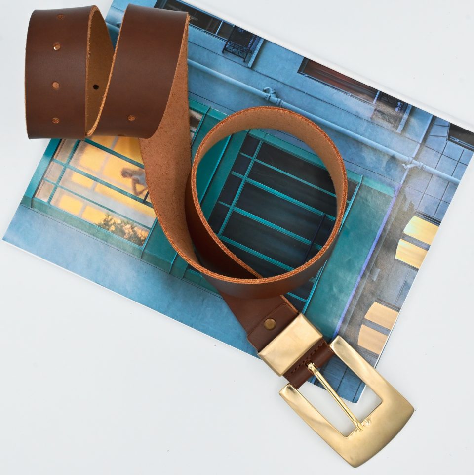 handcrafted genuine leather belts, camel genuine leather belt, statement buckle belt, gold buckle belt, big buckle belt, handmade leather creations, handmade leather fashion accessories.