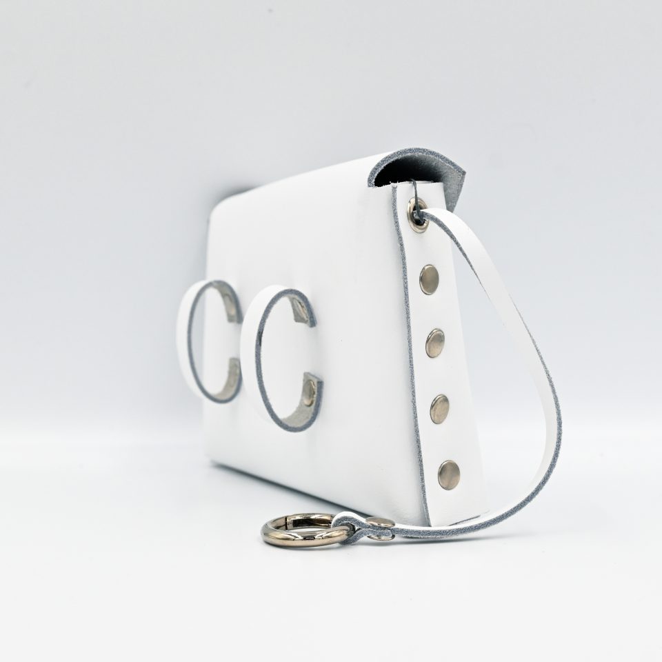 stylish white waist bag