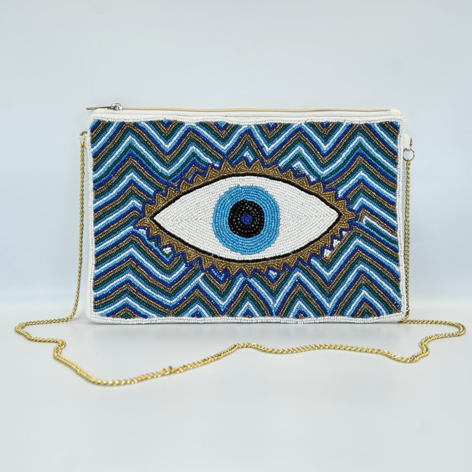 Evil Eye Turquoise Clutch Bag