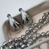 viral teardrops silver in stainless steel