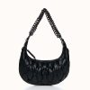 How elegant, how classy, how you? The Black Capitone Halfmoon Bag identifies with the female curves, the warm aura of the female body and becomes like us. christina malle brand bags