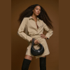 How elegant, how classy, how you? The Black Capitone Halfmoon Bag identifies with the female curves, the warm aura of the female body and becomes like us. christina malle brand bags