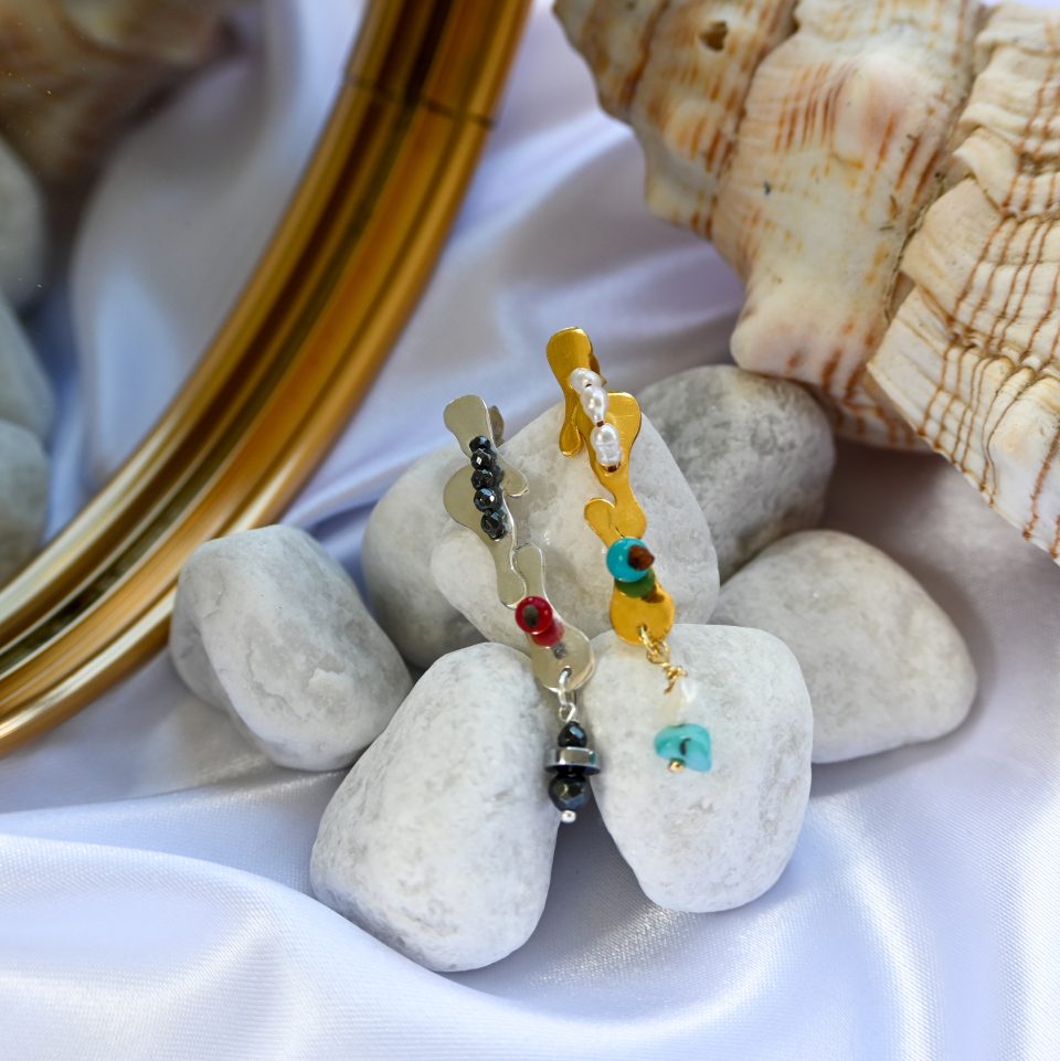 handmade boho bliss turquoise earrings with freshwater pearls, freshwater pearl earrings, cultured pearl earrings, gold-plated earrings, sterling silver earrings, designer sterling silver earrings, turquoise natural stone jewelry.
