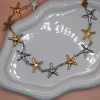 Summer Starfish Choker Necklace made of stainless steel with starfishes in mix of silver and gold color. The perfect necklace to create the hottest summer layerings. A women's summer jewelry for every day