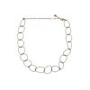 Solara beaded choker necklace with white beads and gold-tone steel details. A playful, saltwater-resistant summer essential for women and teen girls.
